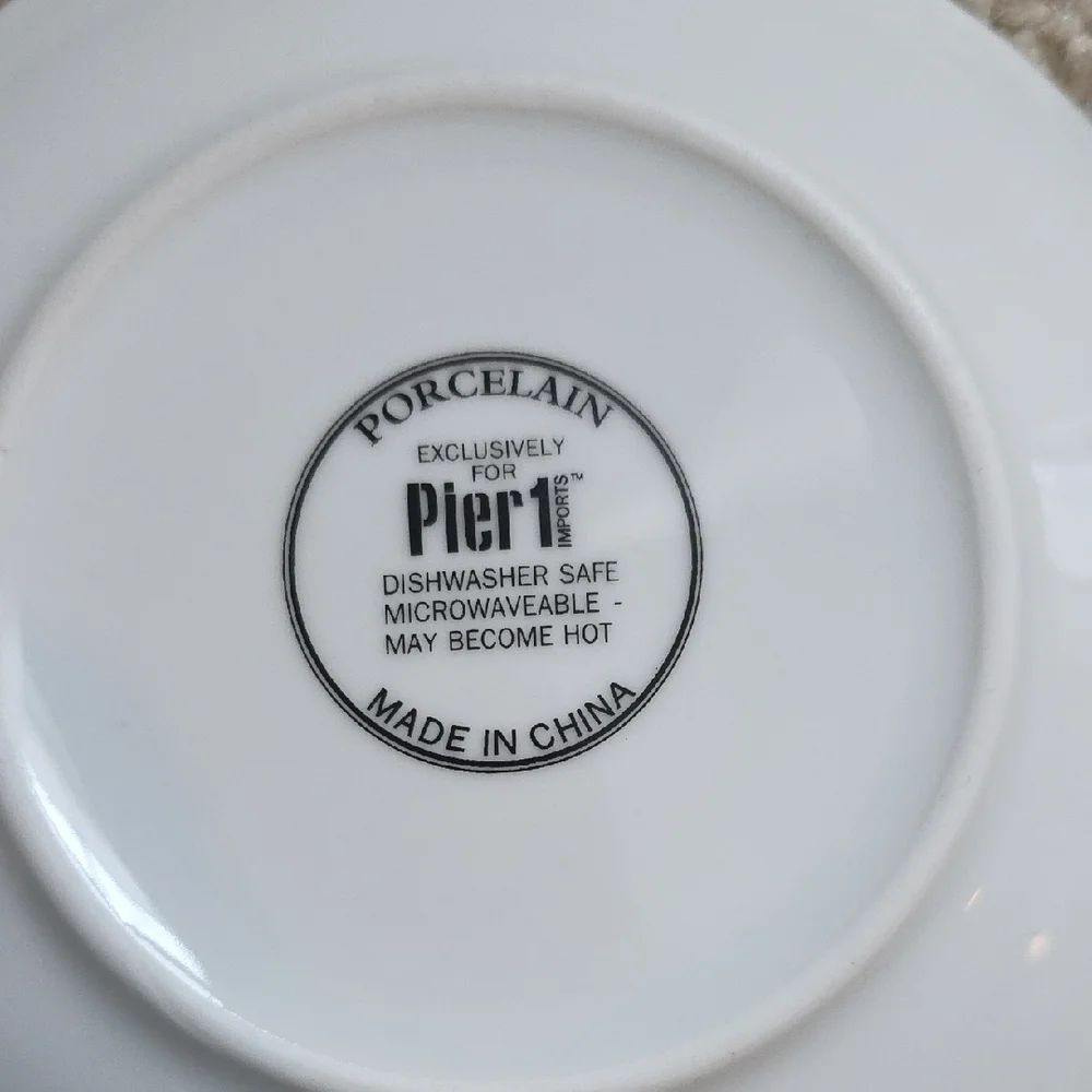 Pier 1 Assorted Appetizer Plates - Beach/Dog Themed Set Of 4